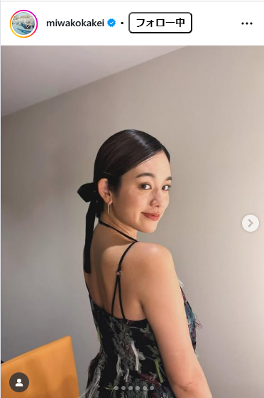 筧美和子のインスタグラムから