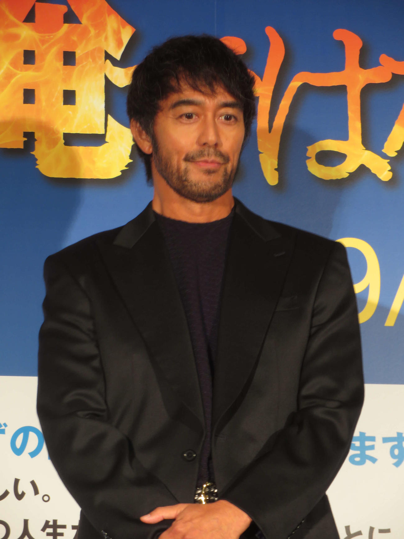 映画「俺ではない炎上」公開前日祭に登壇した阿部寛