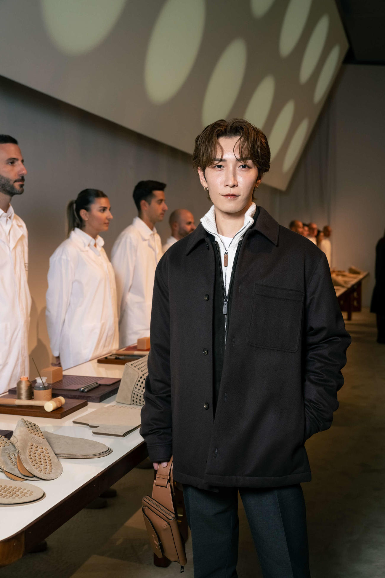 ミラノコレクションに参加するSnow Man渡辺翔太（C）TOD’S