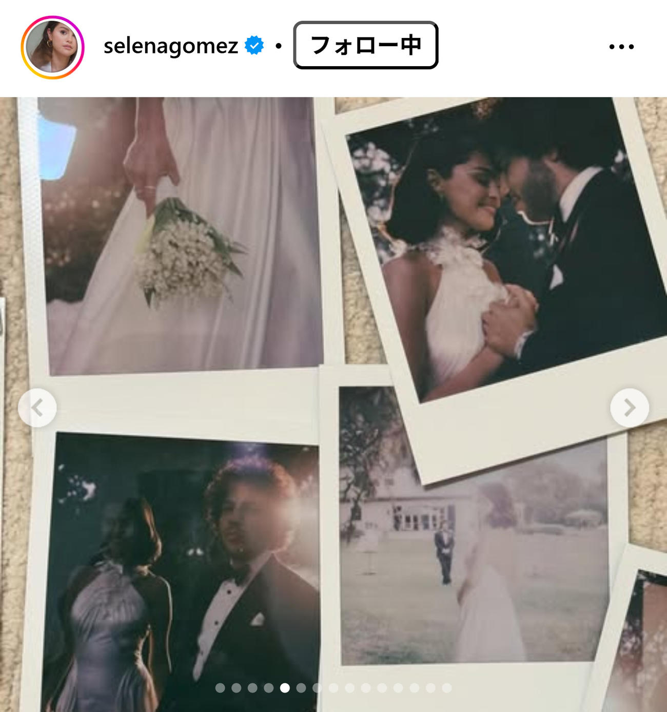 セレーナ・ゴメスのインスタグラムから
