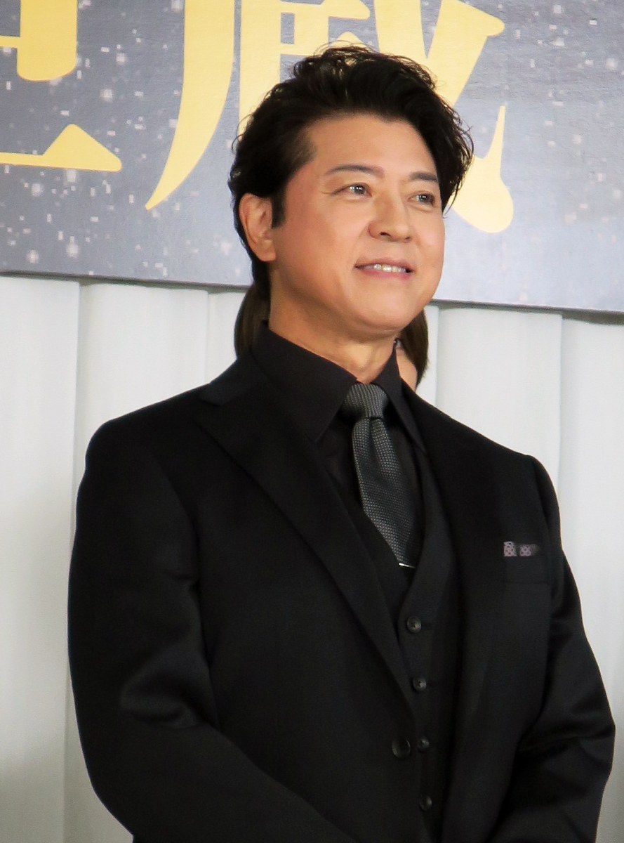 舞台「忠臣蔵」制作発表会に登場した上川隆也