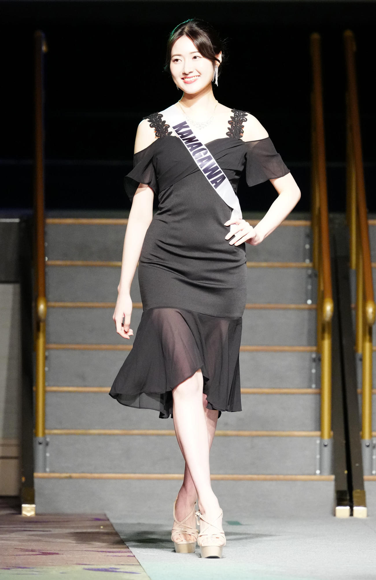 「2025ミス・ジャパン」日本大会に臨む神奈川県代表の仲道真理子さん（撮影・江口和貴）