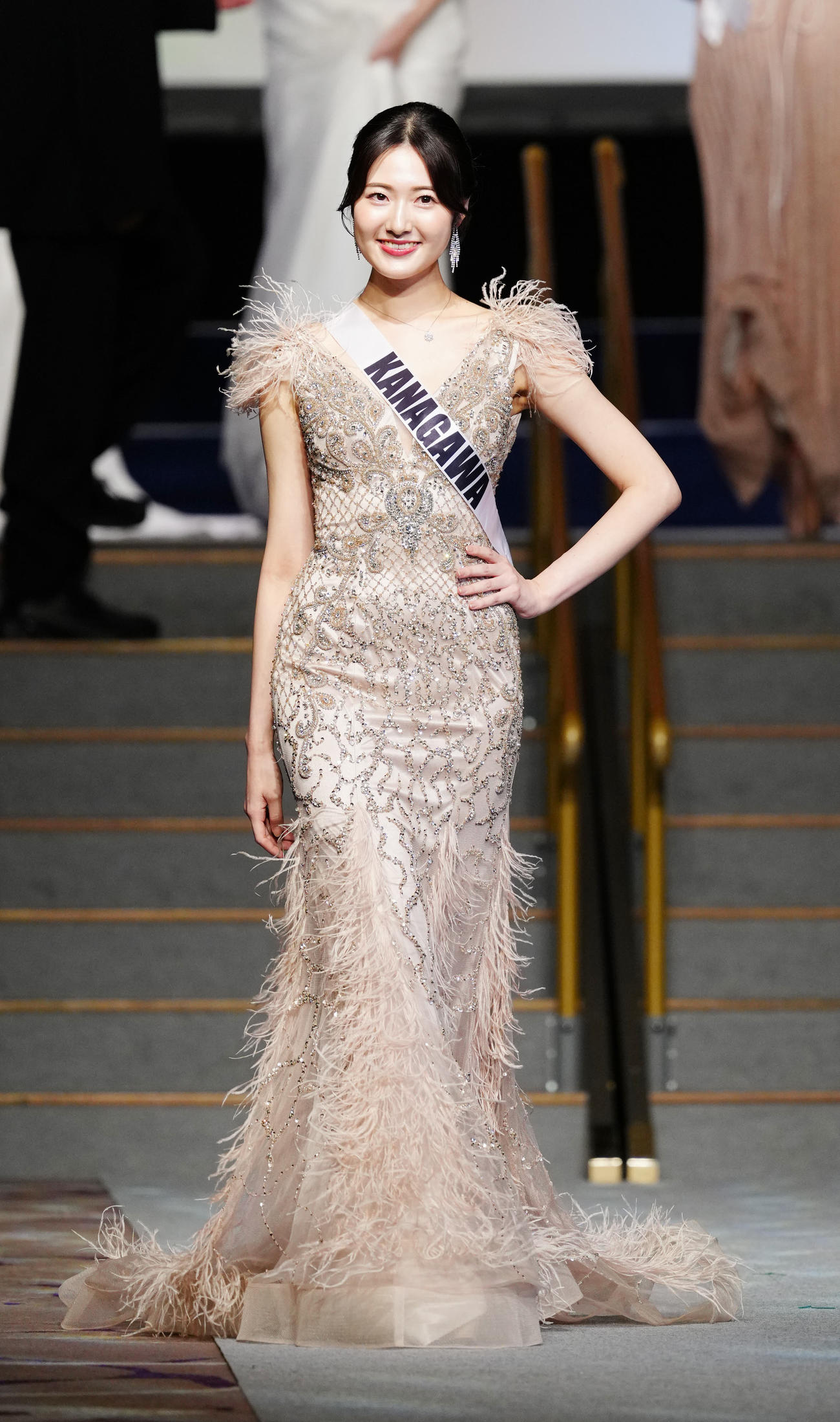 「2025ミス・ジャパン」日本大会に臨む神奈川県代表の仲道真理子さん（撮影・江口和貴）