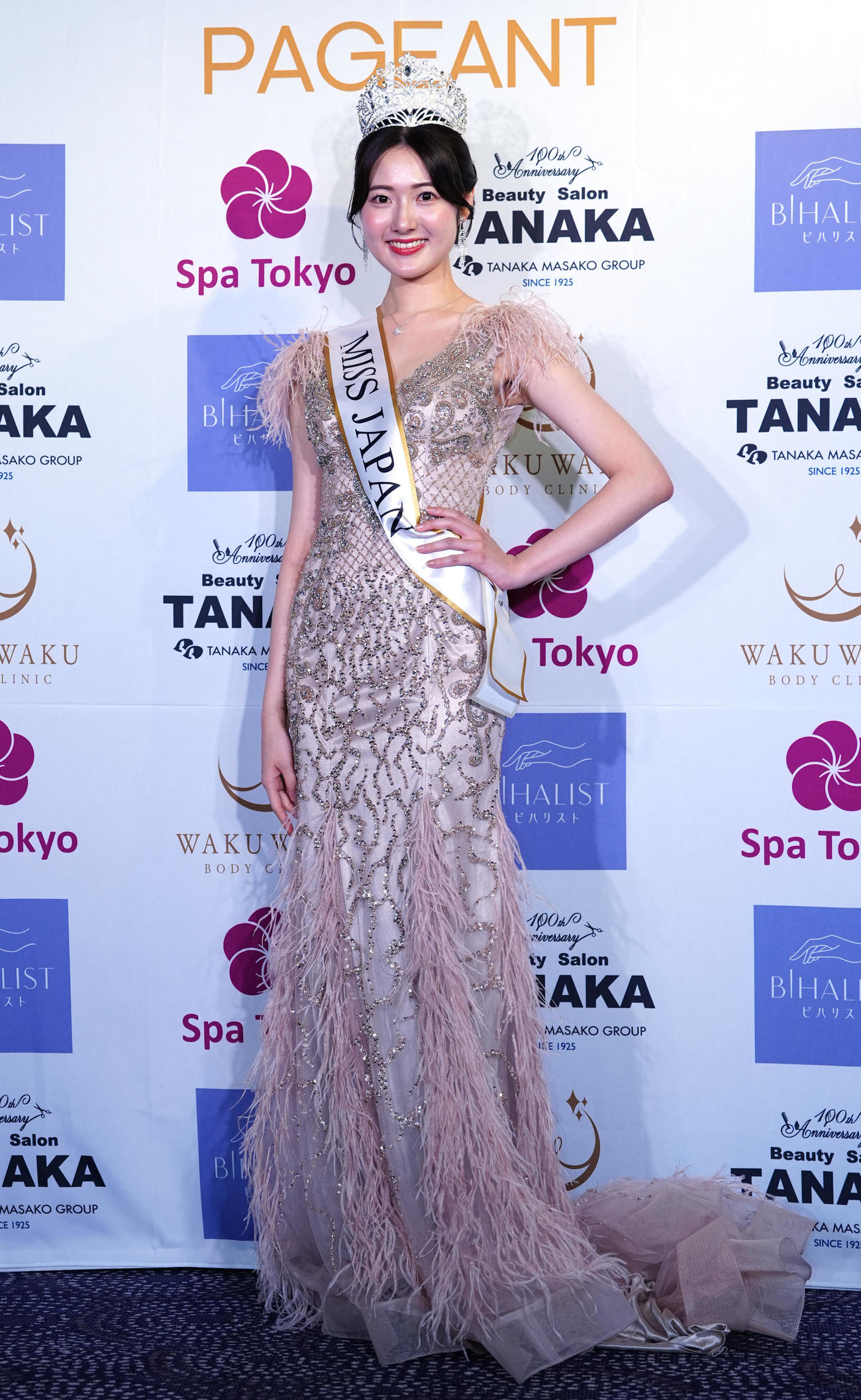 「2025ミス・ジャパン」日本大会でグランプリに輝いた神奈川県代表の仲道真理子さん（撮影・江口和貴）