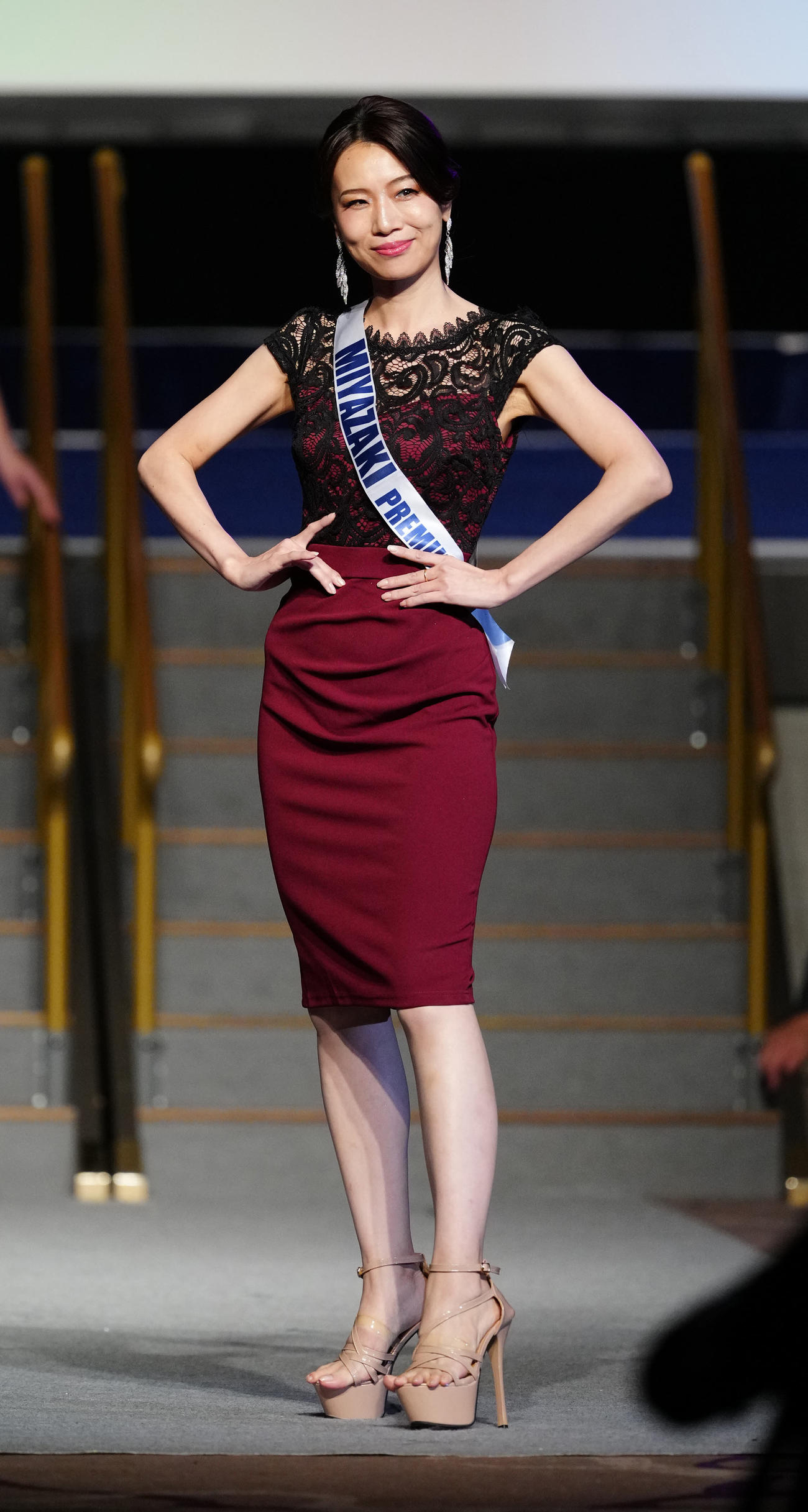 「2025ミス・ジャパン・プレミアム」日本大会に臨む宮崎県代表の阿部真美さん（撮影・江口和貴）