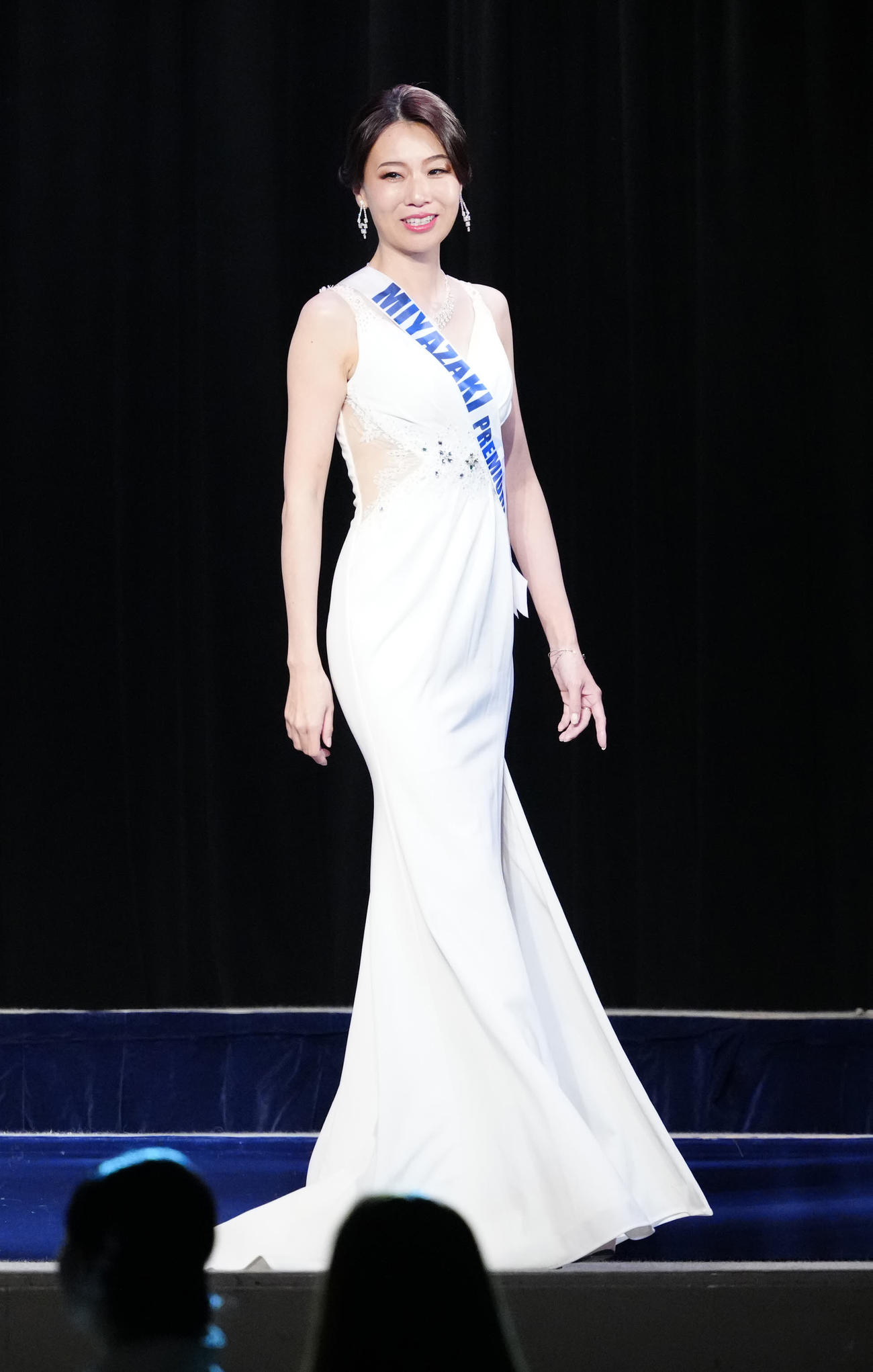 「2025ミス・ジャパン・プレミアム」日本大会に臨む宮崎県代表の阿部真美さん（撮影・江口和貴）