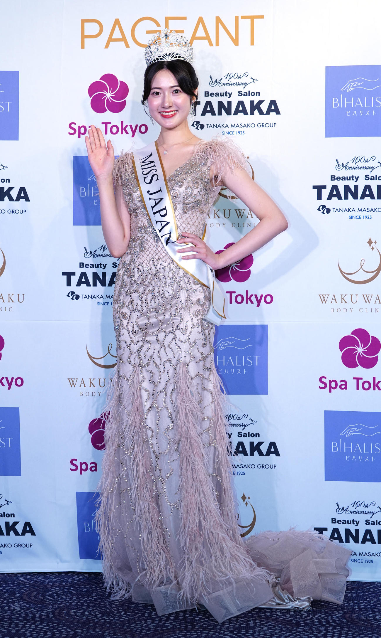 「2025ミス・ジャパン」日本大会でグランプリに輝いた神奈川県代表の仲道真理子さん（撮影・江口和貴）