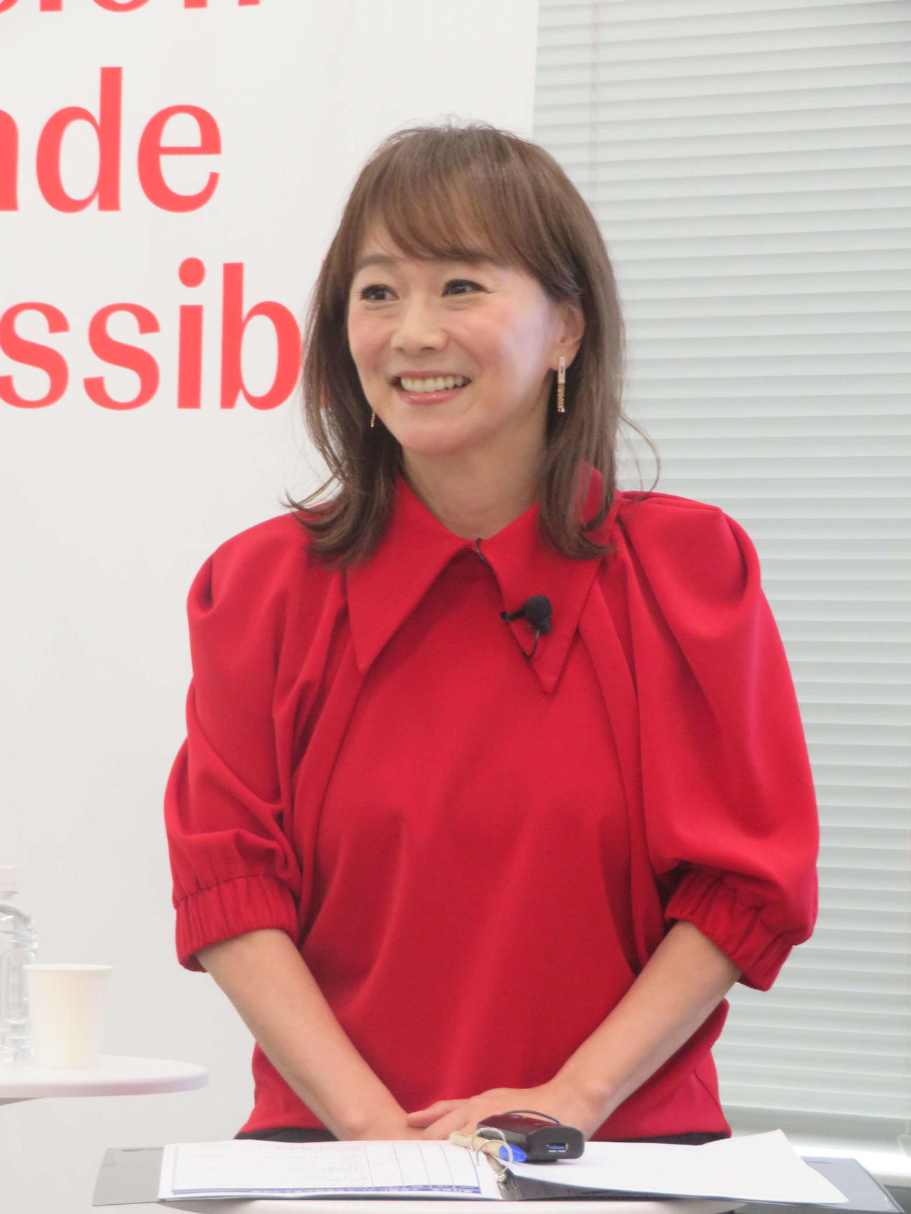 「アキュビュー乱視用」記者発表会に出席した木佐彩子