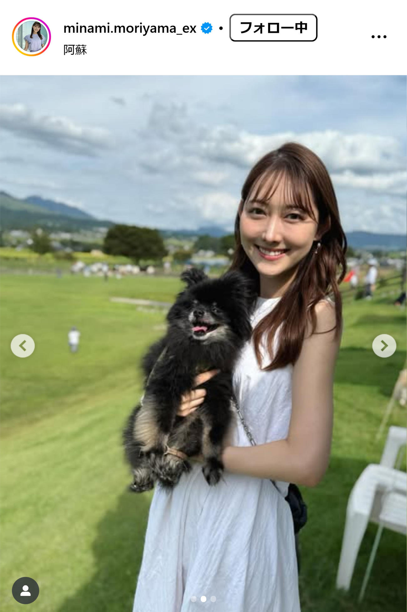 森山みなみアナのインスタグラムから