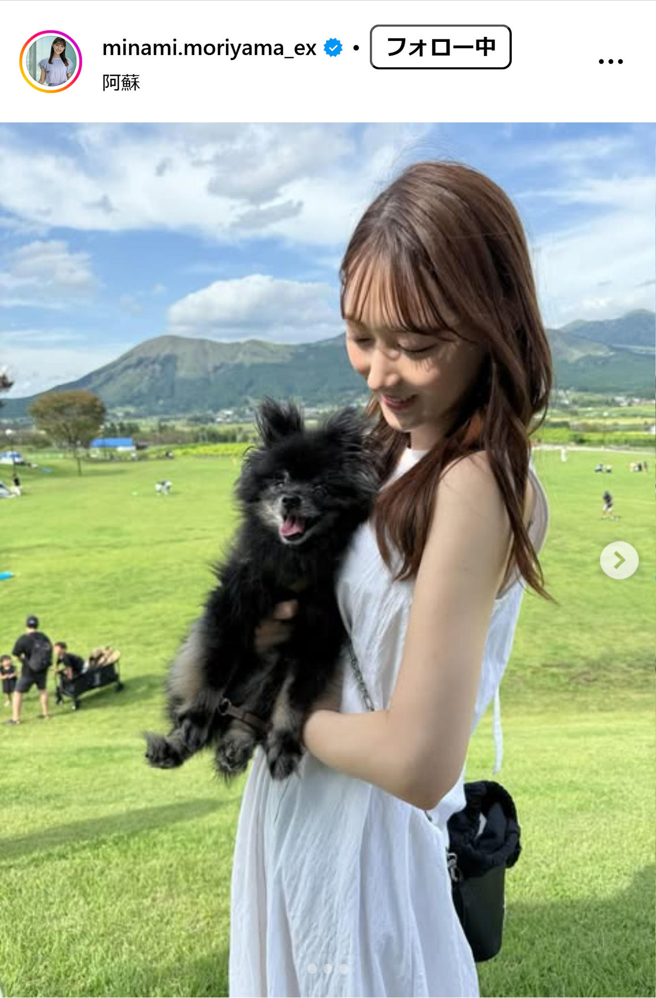 森山みなみアナのインスタグラムから