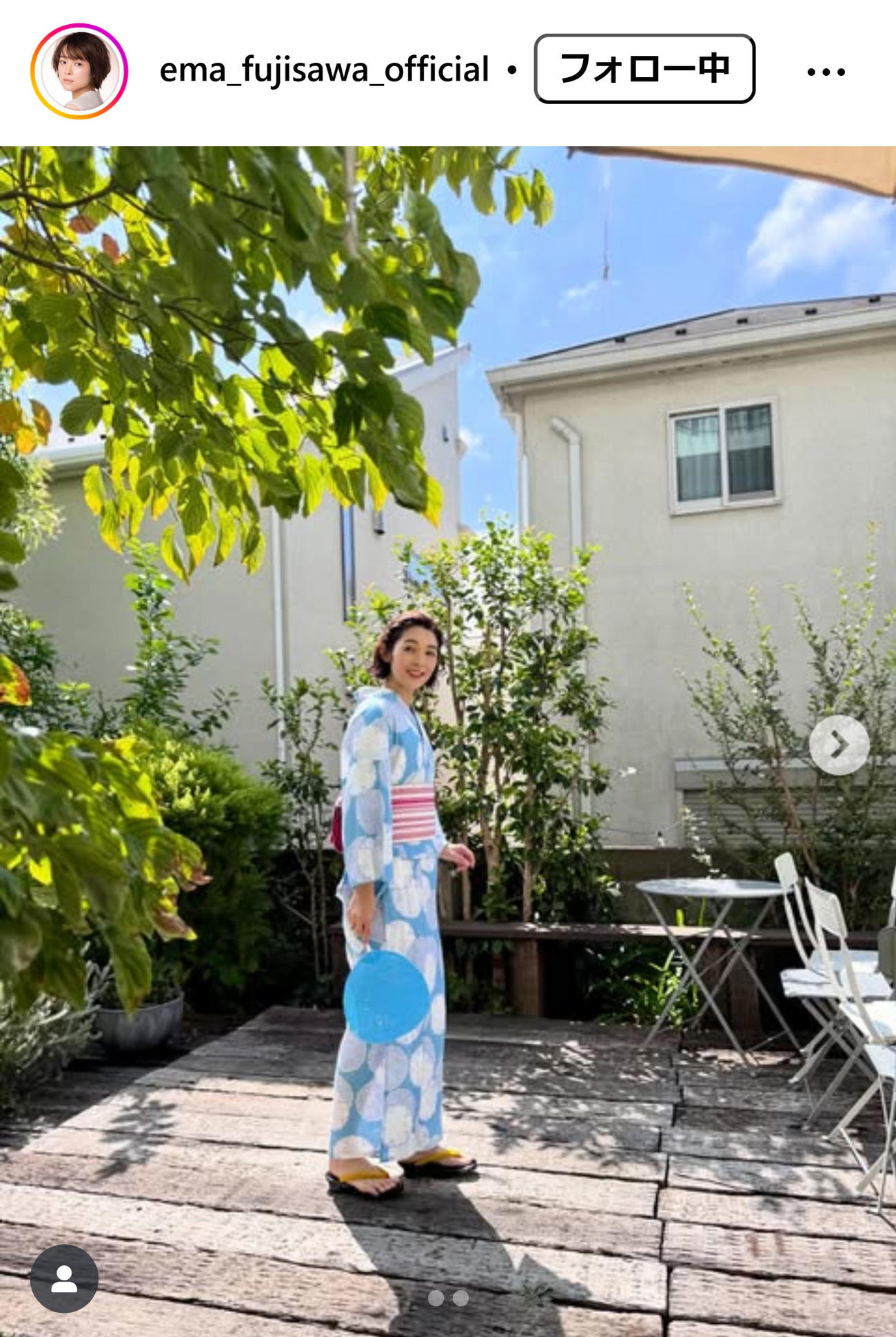 藤澤恵麻のインスタグラムから