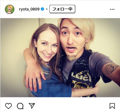 2017年のONE OK ROCKのRyotaのインスタグラムから