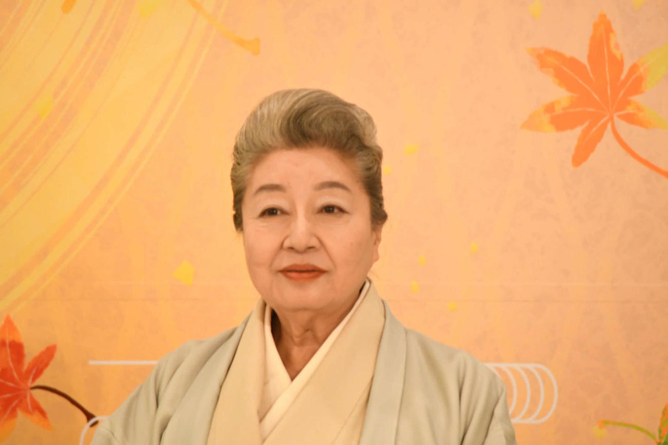 「松竹上方喜劇まつり」の取材会に出席した三林京子（撮影・阪口孝志）