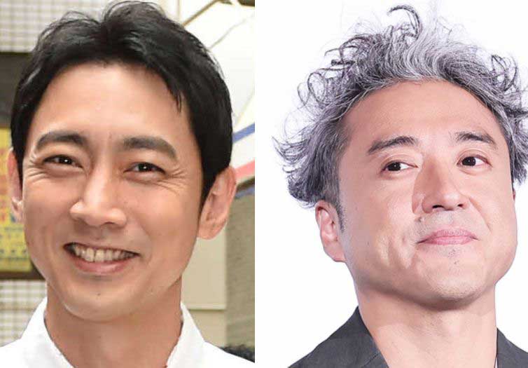 左から小泉孝太郎、ムロツヨシ
