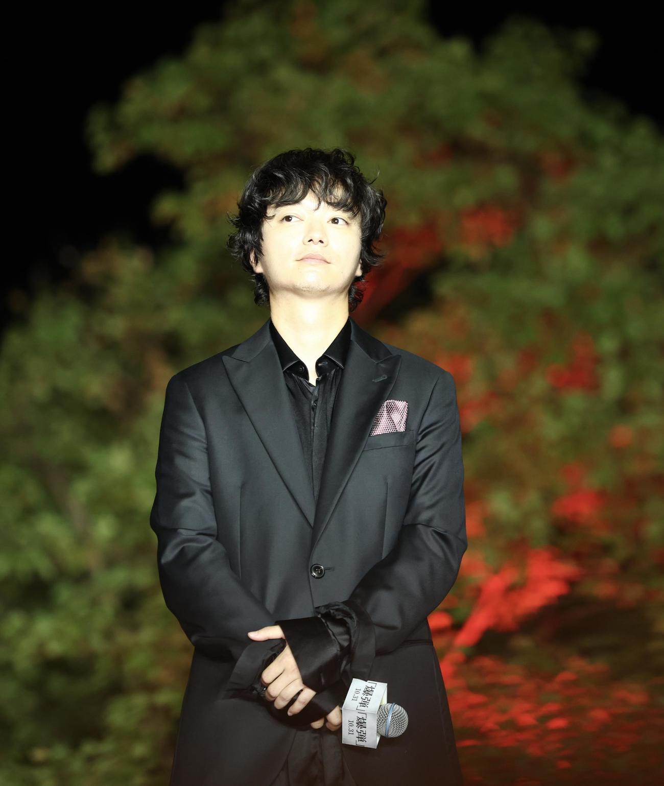映画「爆弾」レッドカーペットイベントに臨む染谷将太（撮影・河田真司）