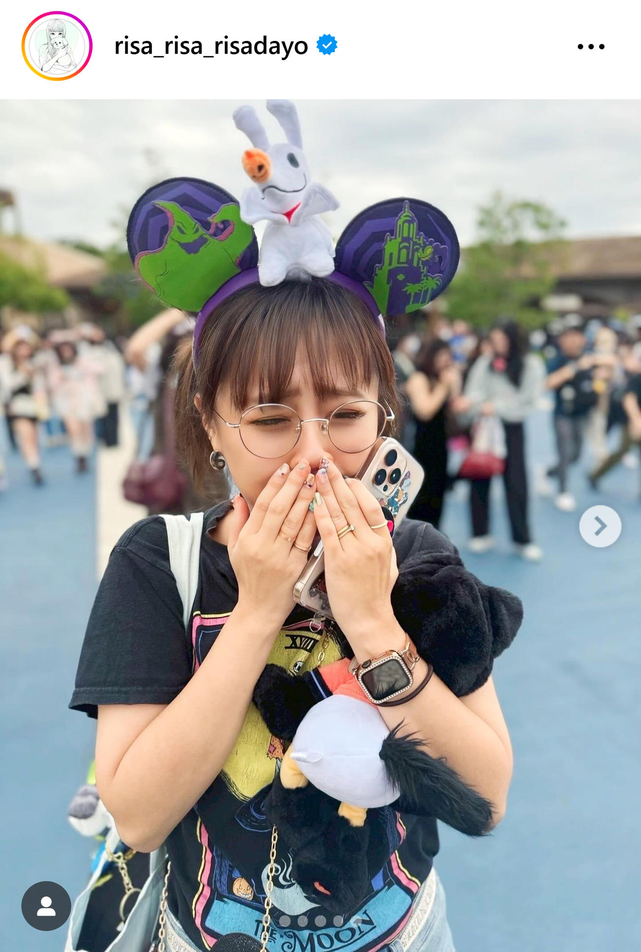 BBB公演の抽選に当たり大号泣の新垣里沙（新垣里沙のインスタグラムから）