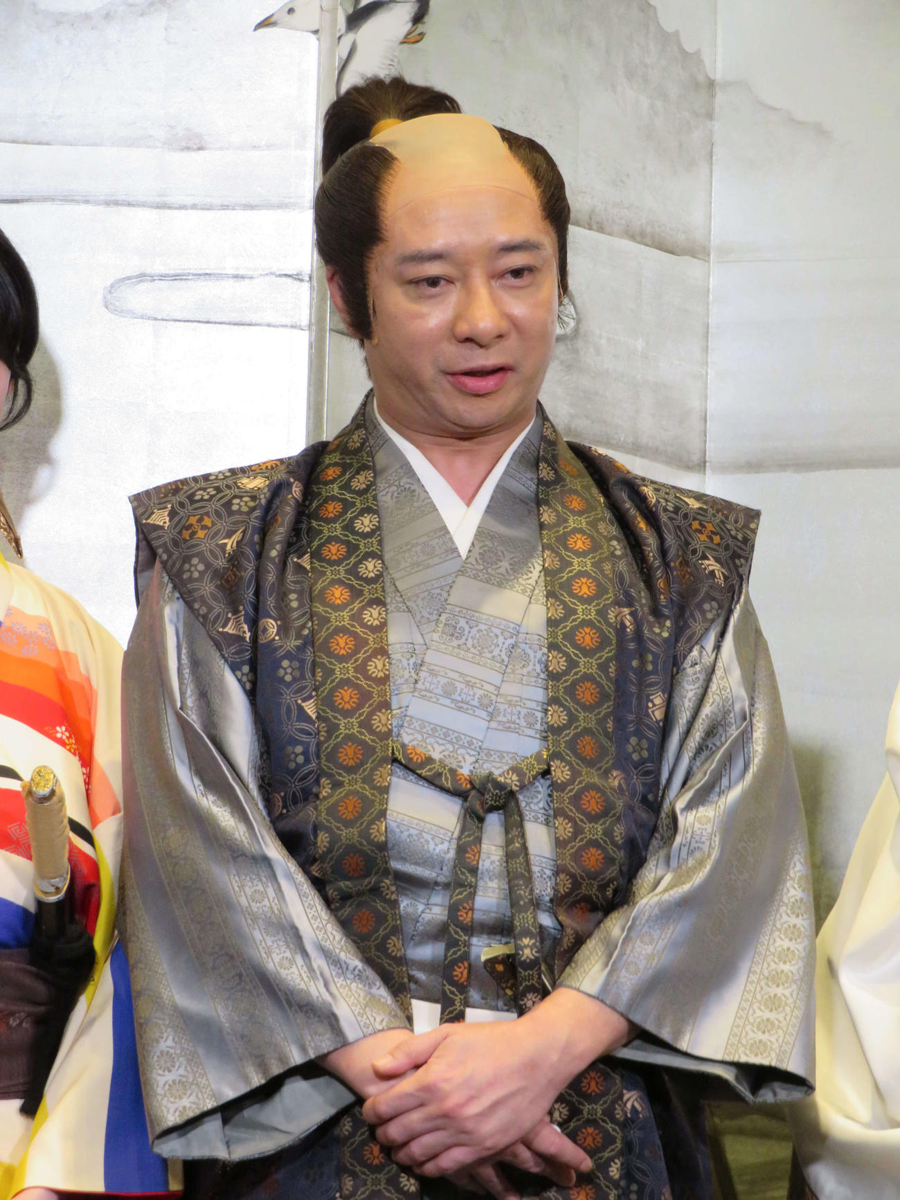 舞台「PRINCESS TOKUGAWA」囲み取材に出席した、いしだ壱成（撮影・村上幸将）