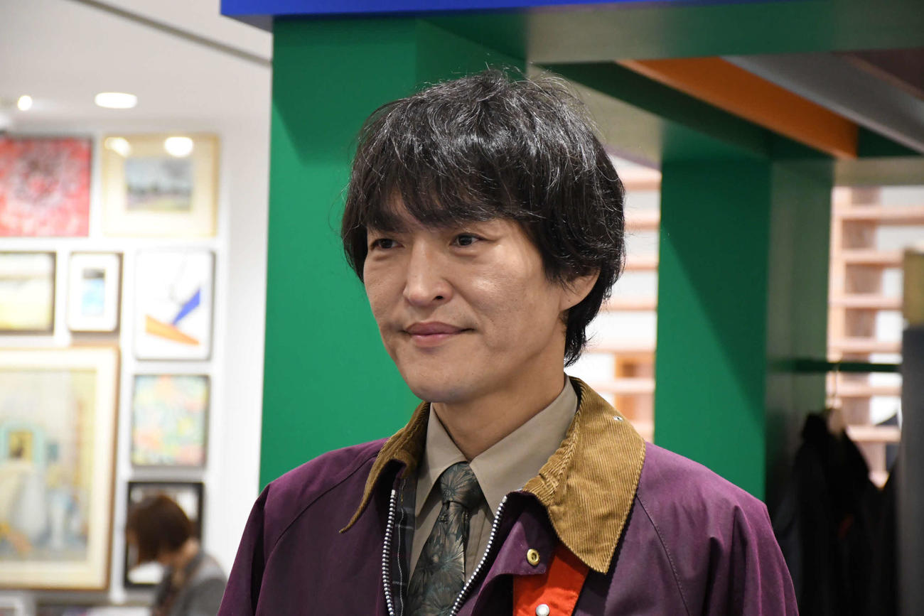 「Paul Smith Loves Barbour」の記者発表会に出席した千原ジュニア（撮影・阪口孝志）