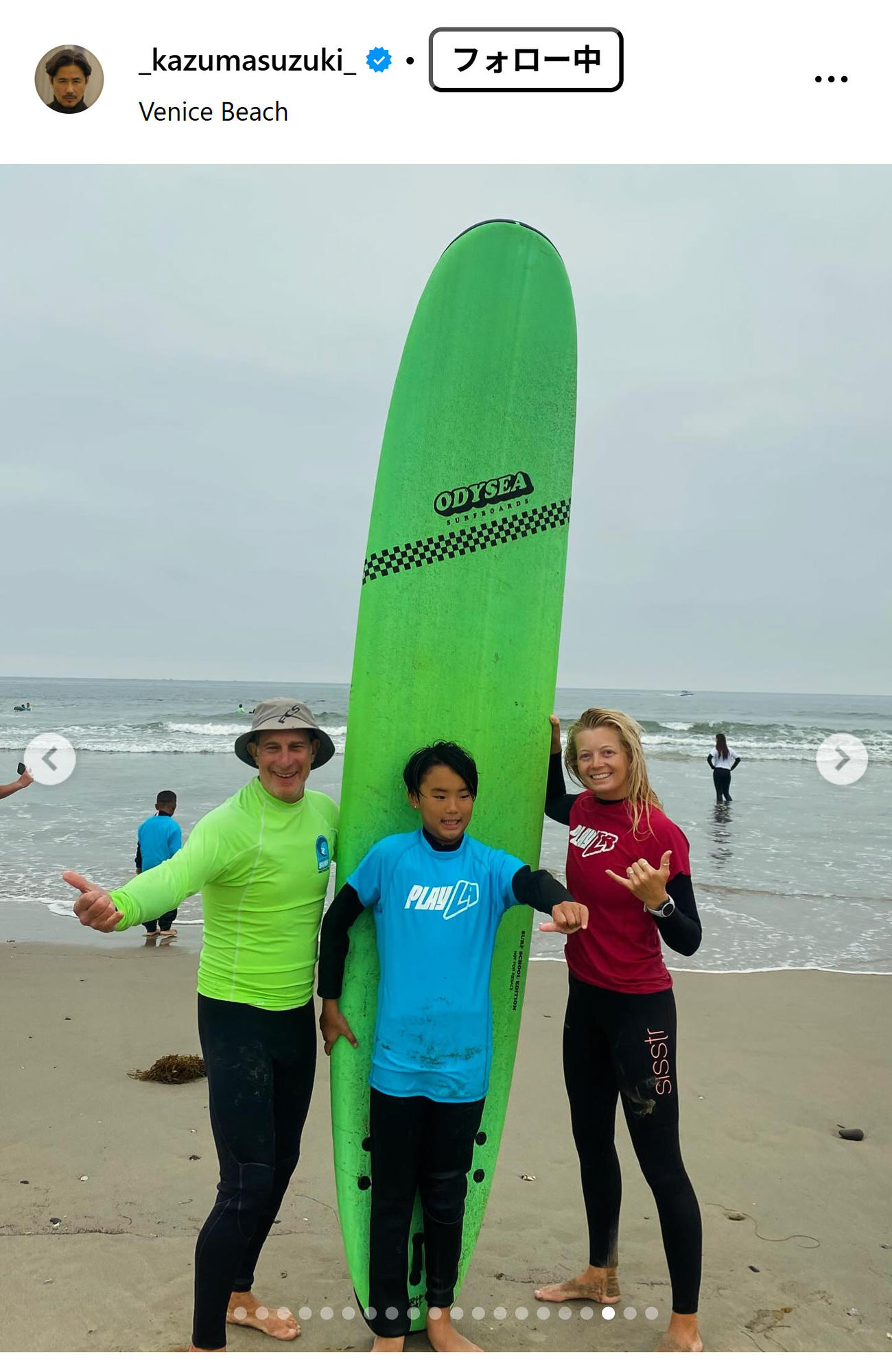 鈴木一真のインスタグラムから