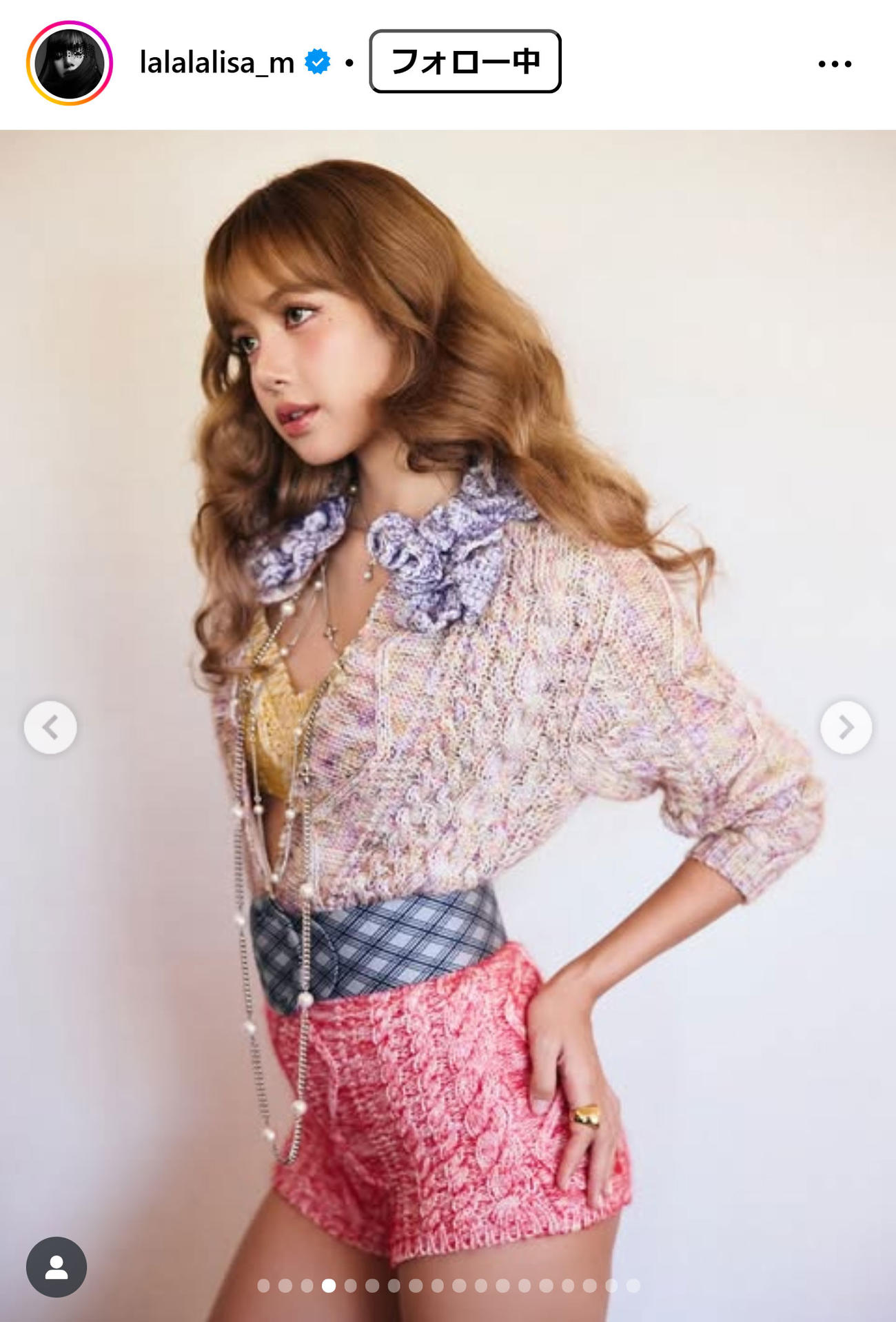 BLACKPINK・LISAのインスタグラムから