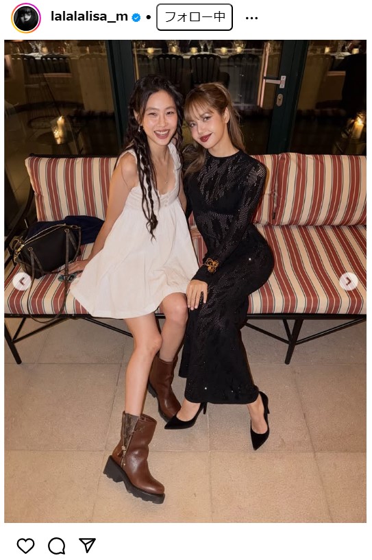 BLACKPINKのLISAのインスタグラムから