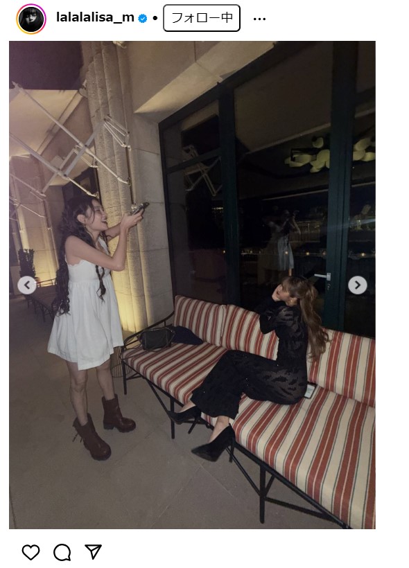 BLACKPINKのLISAのインスタグラムから