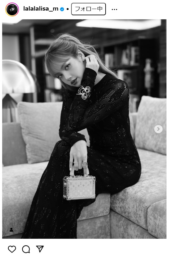 BLACKPINKのLISAのインスタグラムから
