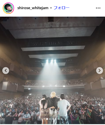 「WHITE　JAM」SHIROSEのインスタグラムから