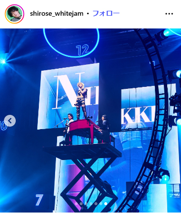 「WHITE　JAM」SHIROSEのインスタグラムから