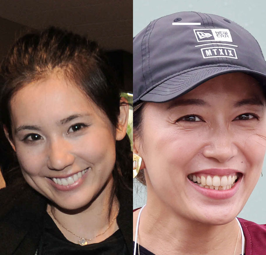 大竹佐知(左)と里田まい(右)