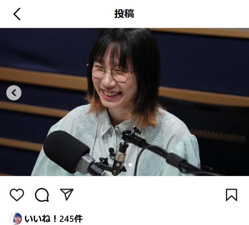 たかまつなな氏のインスタグラムから