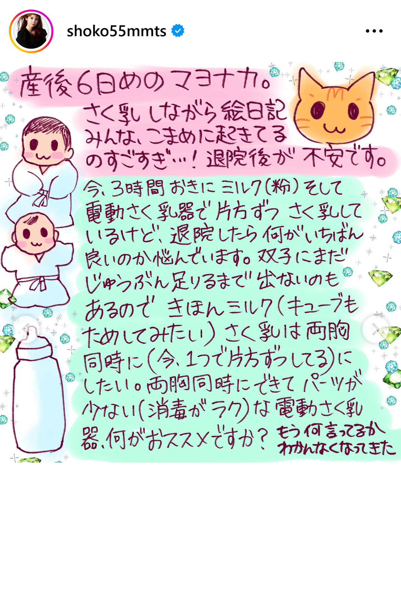 中川翔子のインスタグラムから