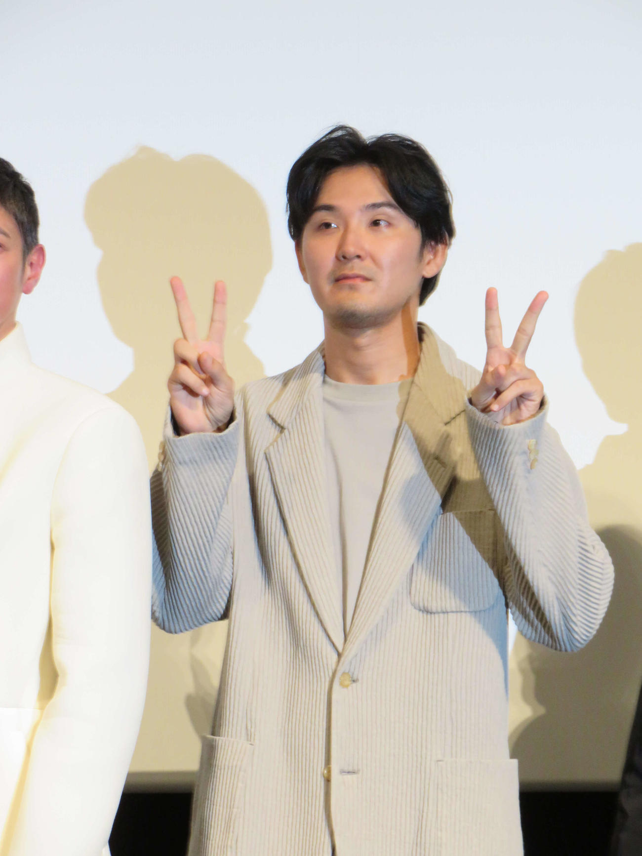 映画「次元を超える」完成披露試写会に登壇した松田龍平（撮影・村上幸将）
