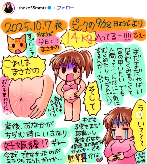 中川翔子のインスタグラムから
