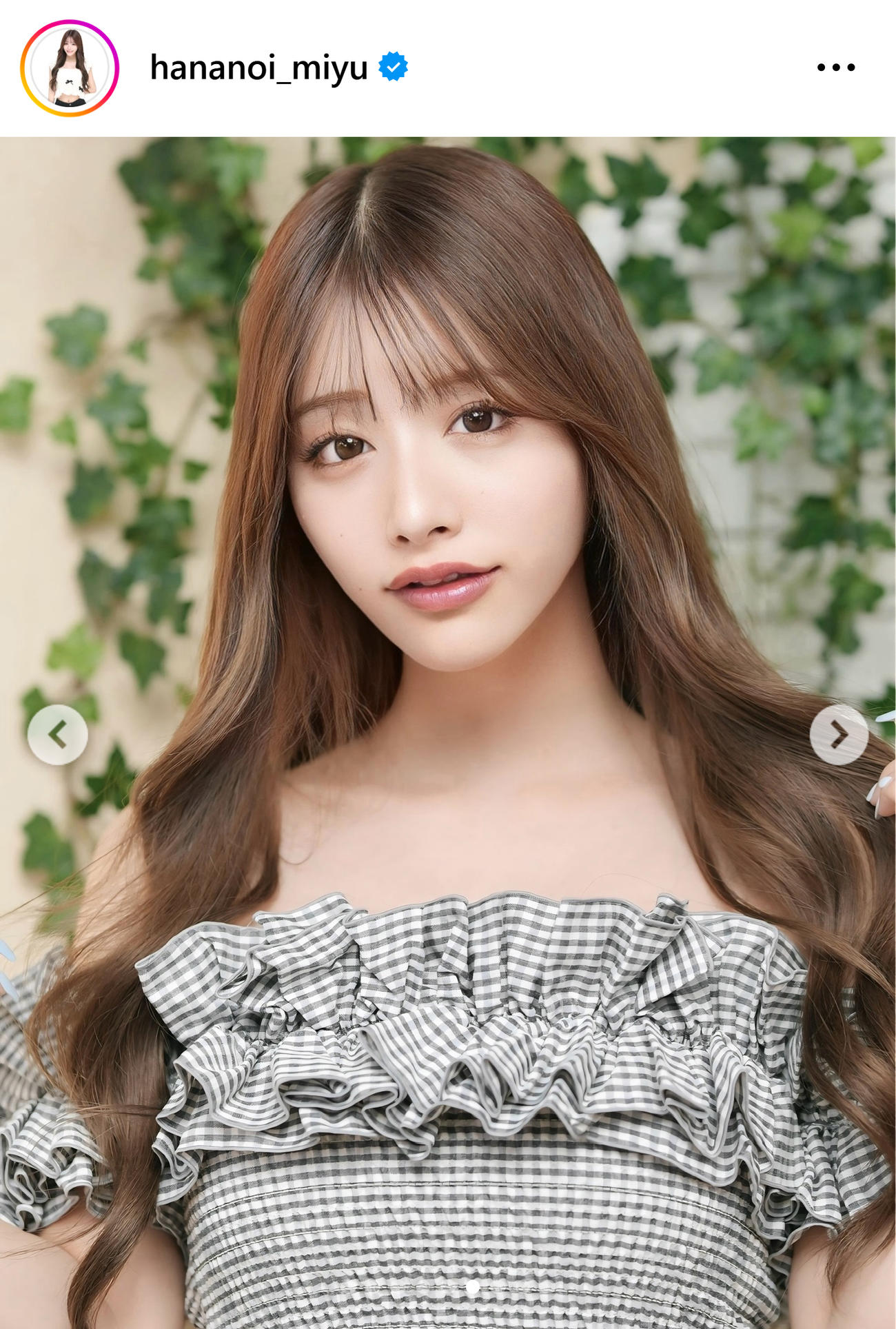 花乃衣美優のインスタグラムから