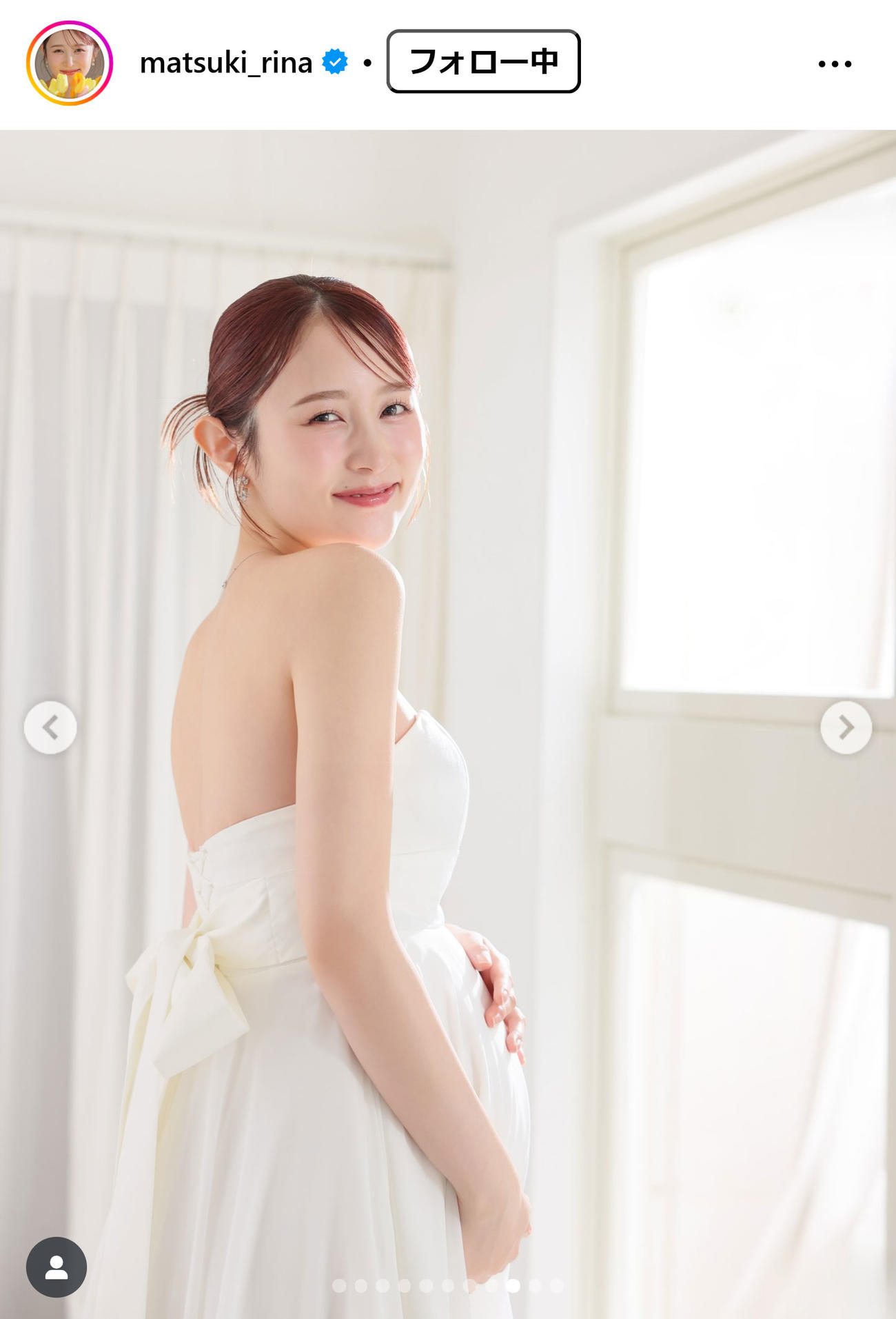 まつきりなのインスタグラムから
