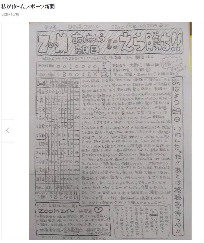 森たけしのブログから