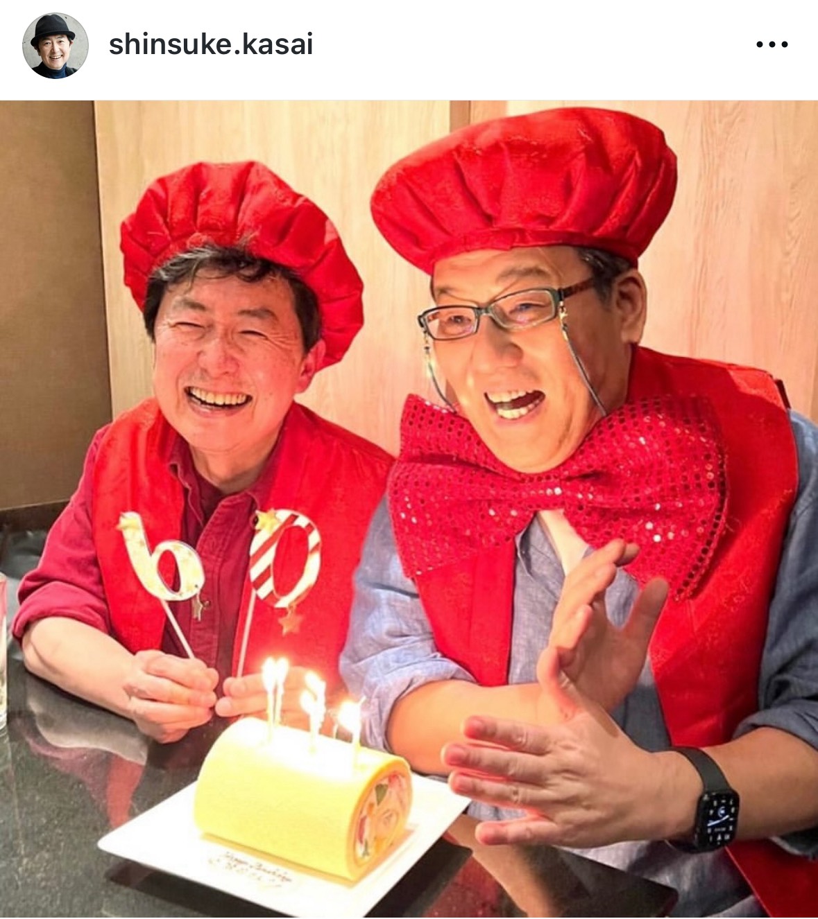 笠井信輔のインスタグラムから