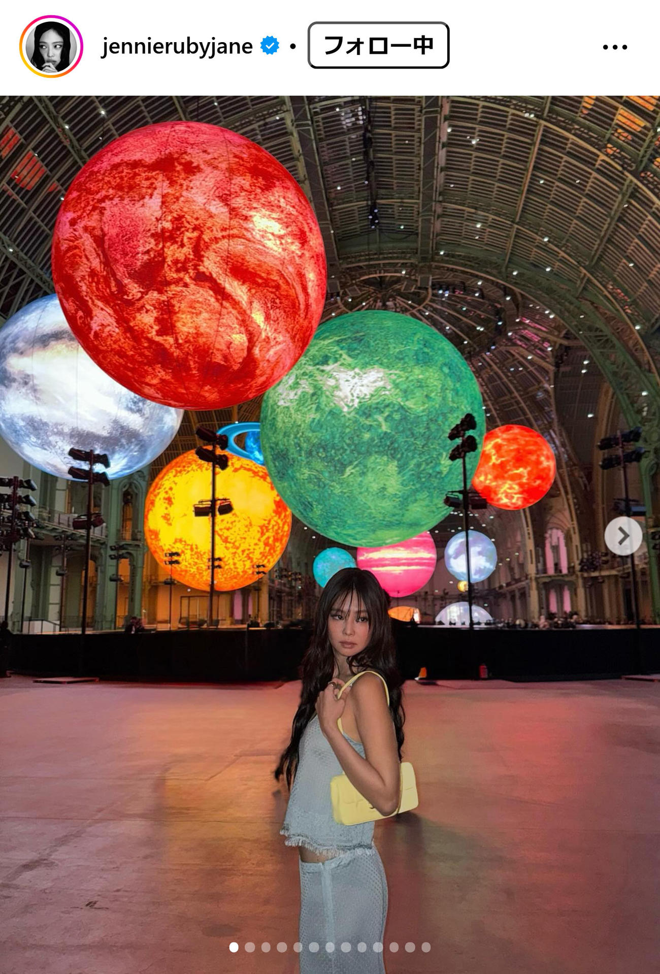 JENNIEのインスタグラムから