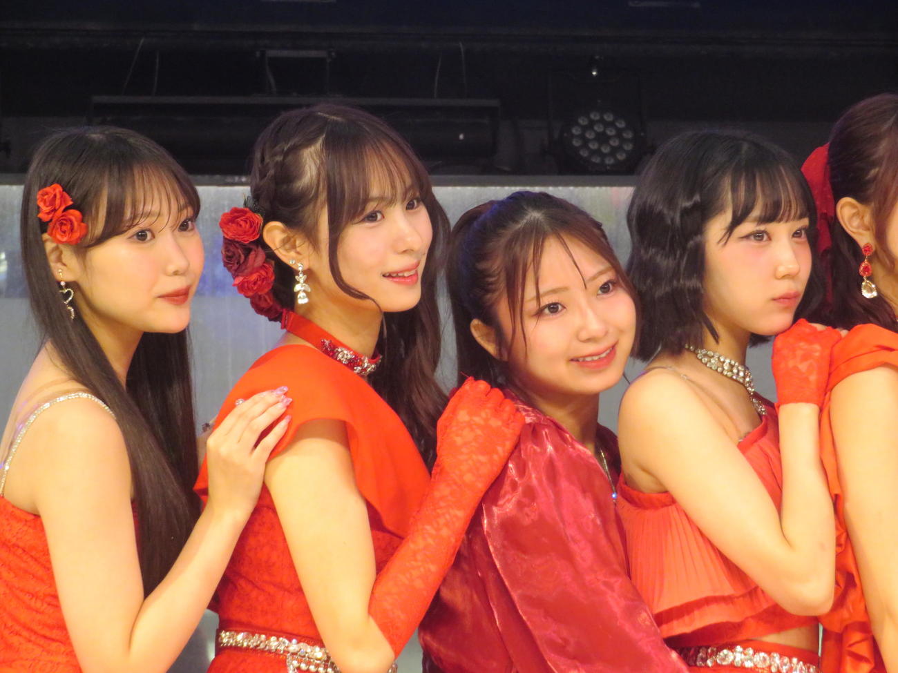 新曲発売イベントに出席したJuice＝Juice。左から工藤由愛、石山咲良、有澤一華、江端妃咲（撮影・川田和博）