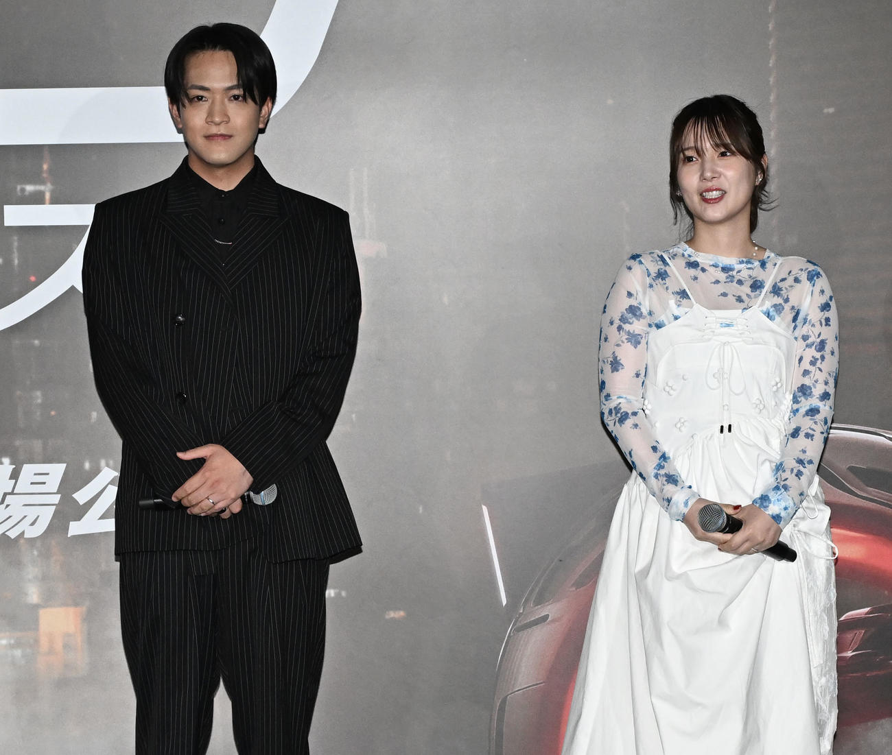 映画「トロン：アレス」日本公開イベントに登場した石川界人（左）と内田真礼（撮影・千葉一成）