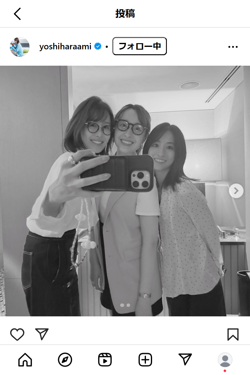 良原安美アナのインスタグラムから
