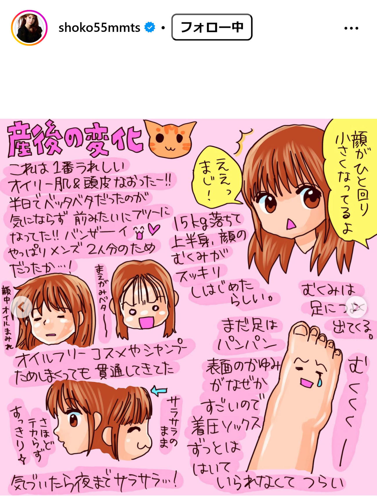 中川翔子のインスタグラムから