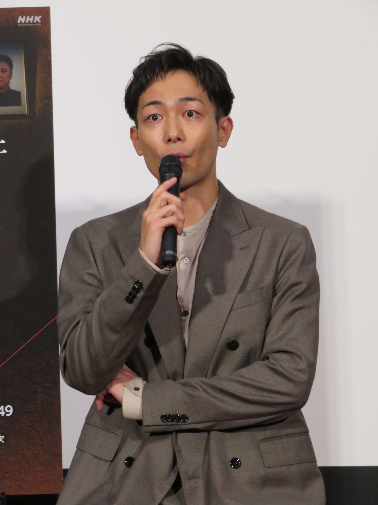 NHK「未解決事件『北朝鮮　拉致事件』」ドラマ試写会に出席した田中俊介（撮影・村上幸将）