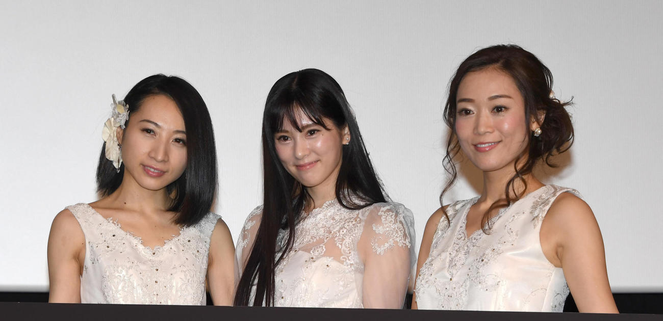 Kalafina、左からHikaru、Keiko、Wakanaの3人（2018年3月撮影）