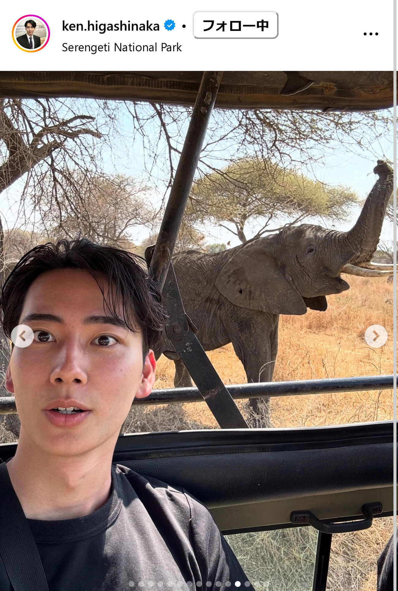 東中健アナウンサーのインスタグラムから