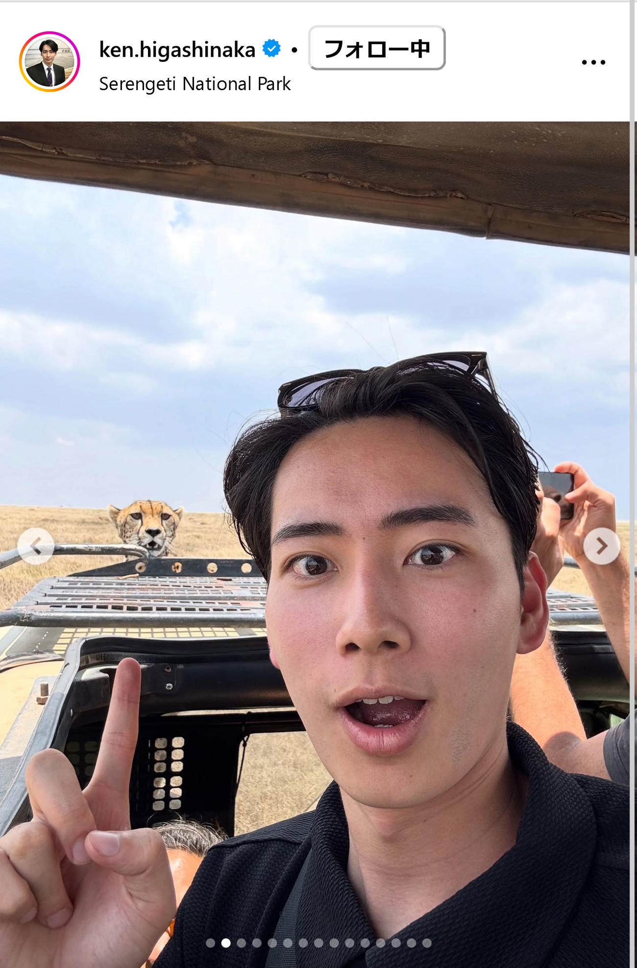 東中健アナウンサーのインスタグラムから