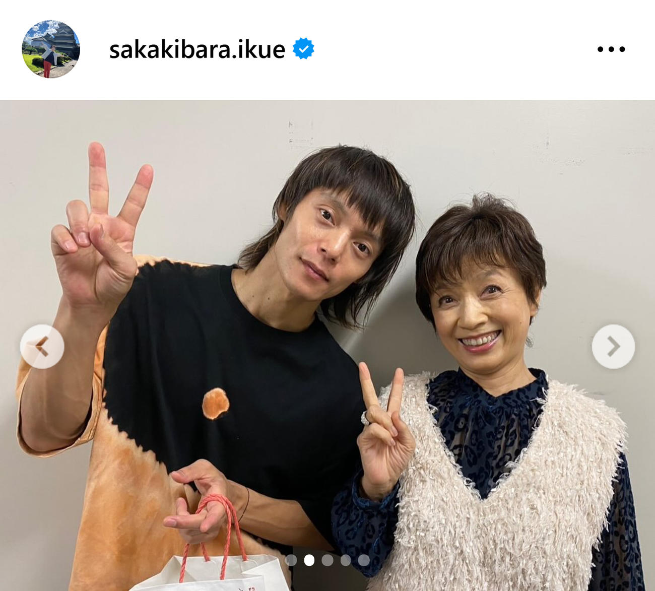 榊原郁恵のインスタグラムから