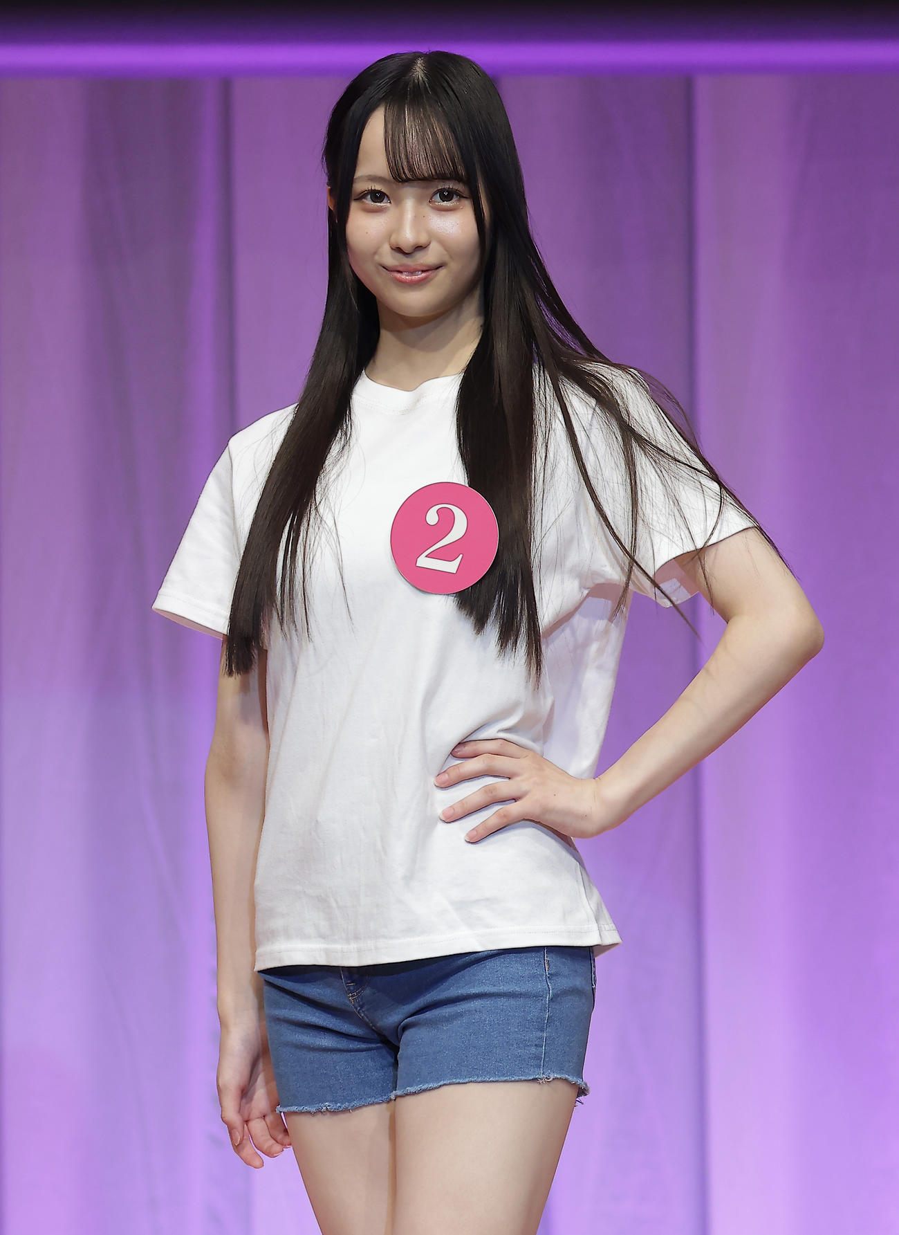 2026 MISS TEEN JAPANに出場した上野真子さん（撮影・中島郁夫）