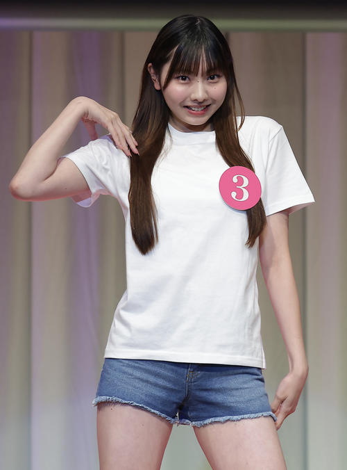 2026 MISS TEEN JAPANに出場した鎌田実優さん（撮影・中島郁夫）